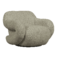 WOOOD Fauteuil 'Folke' Chenille, kleur Naturel Melange