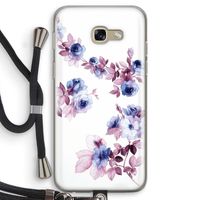 Waterverf bloemen: Samsung Galaxy A5 (2017) Transparant Hoesje met koord
