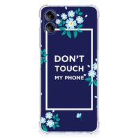 Samsung Galaxy A05 Anti Shock Case Flowers Blue DTMP - thumbnail