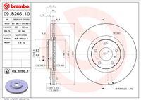 Remschijf BREMBO, Remschijftype: Binnen geventileerd, u.a. für Infiniti, Nissan - thumbnail