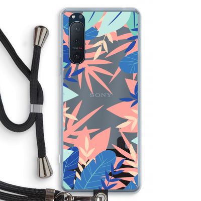 Tropisch: Sony Xperia 5 II Transparant Hoesje met koord