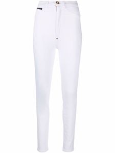 Philipp Plein legging à taille haute - Blanc