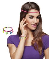 Hippie armbandje neon