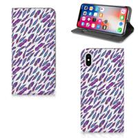 Apple iPhone Xs Max | Hoesje met Magneet | Feathers Color