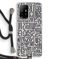 Moroccan Print: Oppo A95 5G Transparant Hoesje met koord
