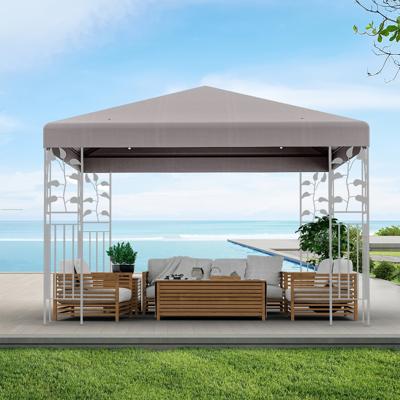 Paviljoen Vervangend dak Zonnescherm met Klittenband 300 x 300 cm Grijs