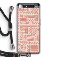 Marrakech Pink: Samsung Galaxy A80 Transparant Hoesje met koord