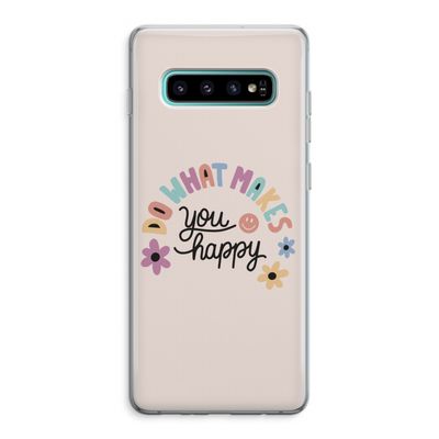 Happy days: Samsung Galaxy S10 Plus Transparant Hoesje