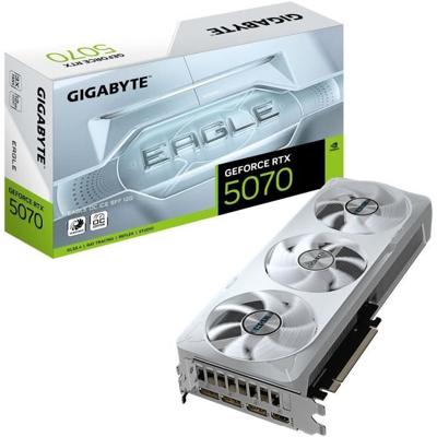 Grafische kaart - GIGABYTE - GeForce RTX 5070 EAGLE OC ICE SFF 12G - GDDR7 - 7680 x 4320 - PCI-E 5.0