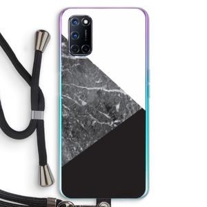 Combinatie marmer: Oppo A72 Transparant Hoesje met koord