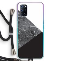 Combinatie marmer: Oppo A72 Transparant Hoesje met koord