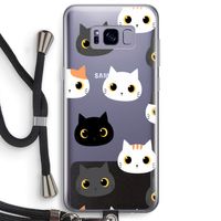 Katten: Samsung Galaxy S8 Plus Transparant Hoesje met koord
