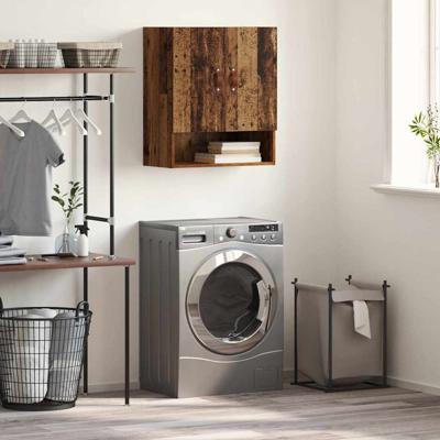 Wandkast Wandgemonteerd Oud hout 60 x 31 x 70 cm Bewerkt hout