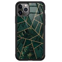 iPhone 11 Pro Max glazen hardcase - Abstract groen