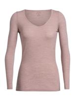 Icebreaker Merino 150 Siren LS Sweetheart Thermoshirt Dames Wood Rose S