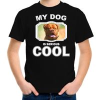 Honden liefhebber shirt Franse mastiff my dog is serious cool zwart voor kinderen XL (158-164)  -