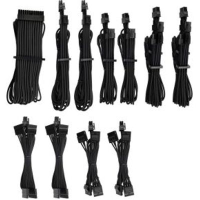 Corsair Premium Individually Sleeved DC Cable Pro Kit, Type 4 (Generation 4), BLACK