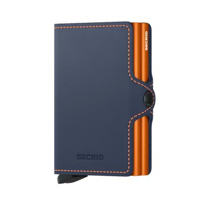 Secrid Twin Wallet Portemonnee Matte Night Blue-Orange