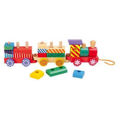 Small Foot houten stapelblokken trein, 16dlg.
