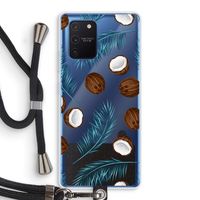 Kokosnoot roze: Samsung Galaxy Note 10 Lite Transparant Hoesje met koord