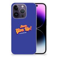 Apple iPhone 14 Pro | Siliconen hoesje | met naam Never Give Up
