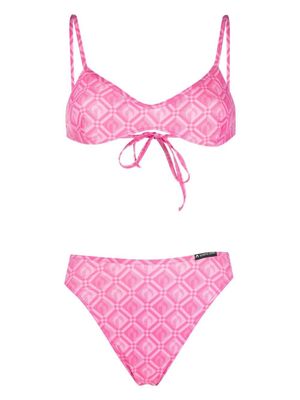 Marine Serre bikini à imprimé croissant de lune - Rose