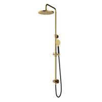 Hotbath Cobber Opbouw Regendoucheset Met Omstel, Hoofddouche 30cm En Ronde Handdouche Gepolijst Messing PVD