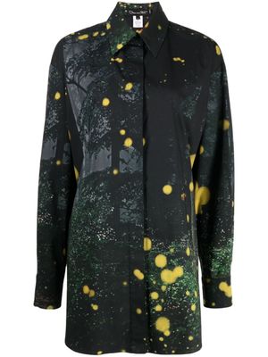 Oscar de la Renta chemise à imprimé Firefly - Noir