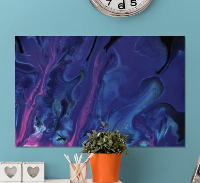 Modern canvas schilderij Paars en blauw verloop