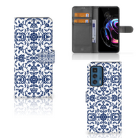 Motorola Edge 20 Pro Hoesje Flower Blue