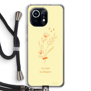 No rain no flowers: Xiaomi Mi 11 Transparant Hoesje met koord