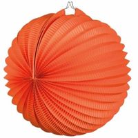 Lampion oranje 22 cm - thumbnail