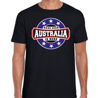 Have fear Australia is here / Australie supporter t-shirt zwart voor heren