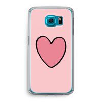 Hartje: Samsung Galaxy S6 Transparant Hoesje