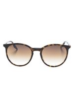 Ray-Ban lunettes de soleil rondes à effet écailles de tortue - Marron