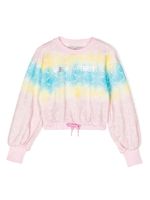 Alberta Ferretti Kids sweat tie-dye à encolure ronde - Rose