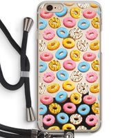 Pink donuts: iPhone 6 / 6S Transparant Hoesje met koord