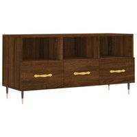 The Living Store TV-meubel - Trendy bruineiken - 102 x 36 x 50 cm - Stevig en praktisch