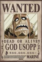Poster One Piece Wanted Usopp Wano 38x52cm