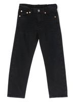 MM6 Maison Margiela Kids jean droit à taille élastiquée - Noir