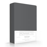 Romanette Hoeslaken Katoen Antraciet-90 x 220 cm - thumbnail