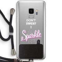 Sparkle quote: Samsung Galaxy S9 Transparant Hoesje met koord