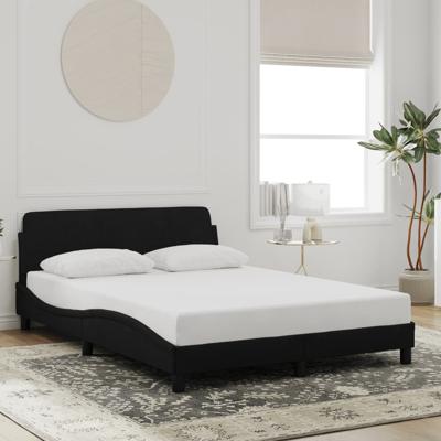 Bedframe zonder matras 120x200 cm fluweel zwart