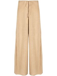 By Malene Birger pantalon en lin à coupe ample - Marron