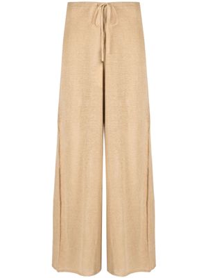 By Malene Birger pantalon en lin à coupe ample - Marron
