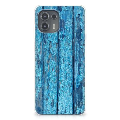 Motorola Edge 20 Lite | Bumper Hoesje | Wood Blue