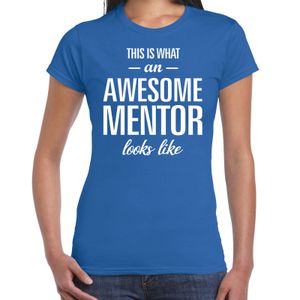 Awesome mentor fun t-shirt blauw voor dames - bedankt cadeau voor een  mentor 2XL  -