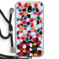 Colored Giraffe: Samsung Galaxy J5 (2017) Transparant Hoesje met koord