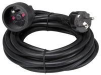 Verlengkabel 5 m zwart 3g1.5 penaarde - Velleman