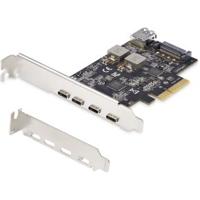 StarTech.com 5-Port USB PCIe Kaart, USB 3.2 10Gbps, PCI Express Kaart met 4x USB-C Poorten, 1x USB-A